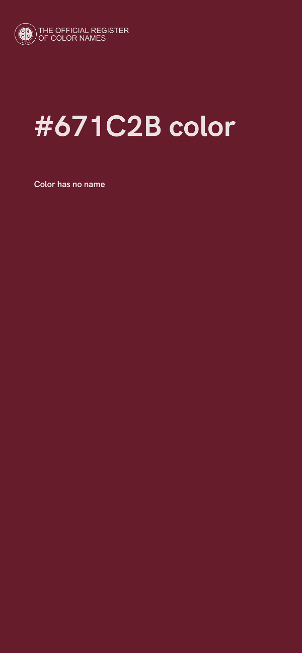 #671C2B color image