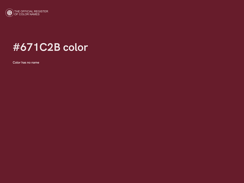 #671C2B color image