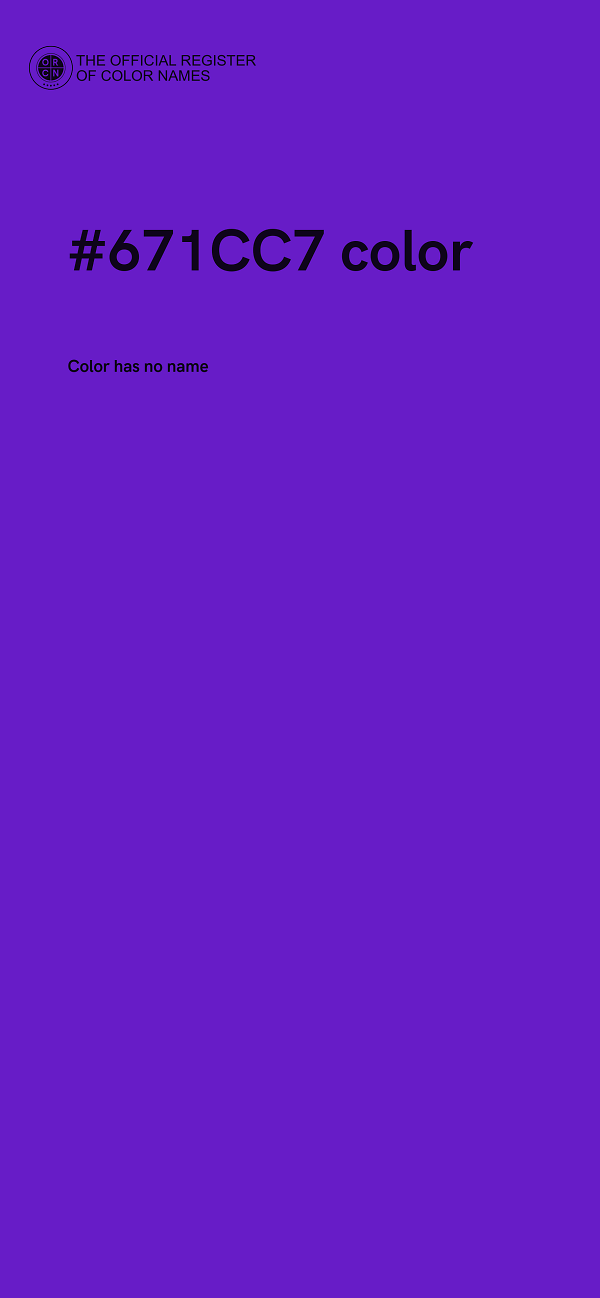 #671CC7 color image