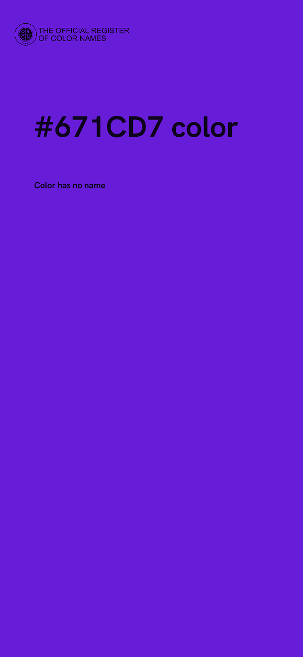 #671CD7 color image