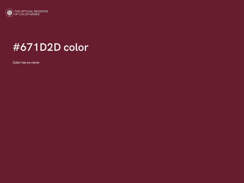 #671D2D color image