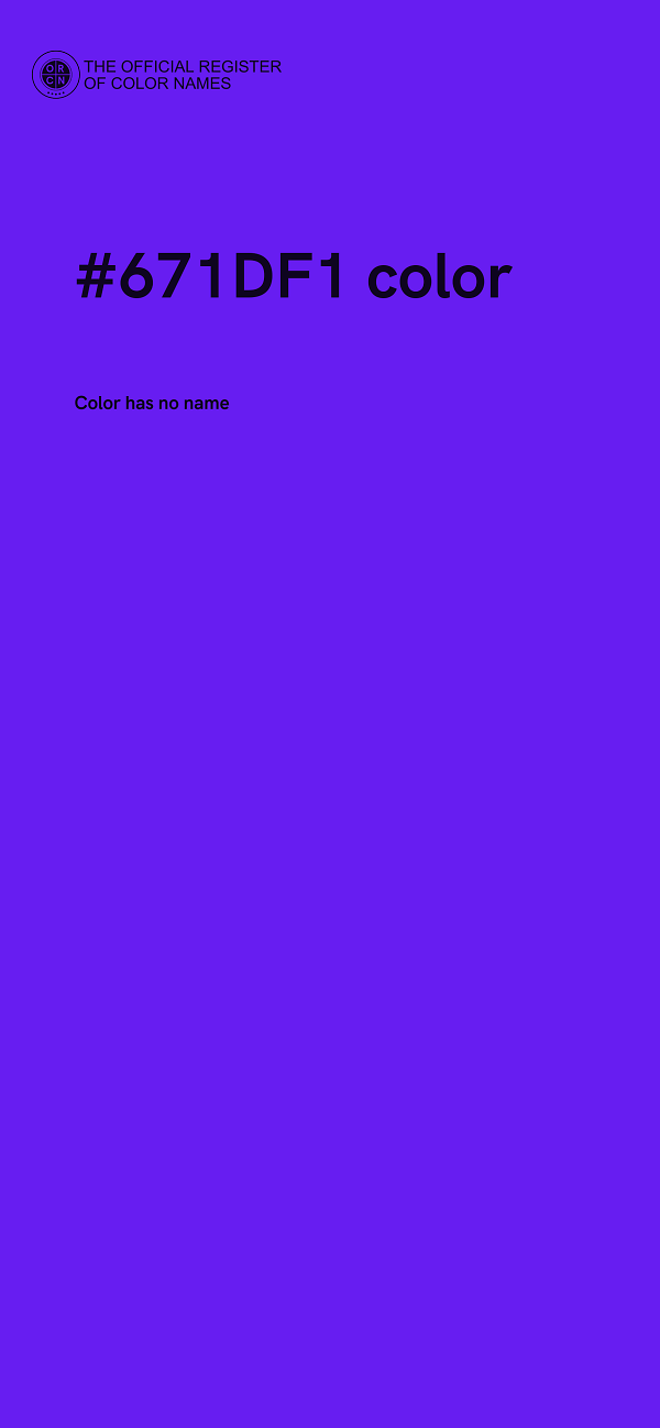 #671DF1 color image
