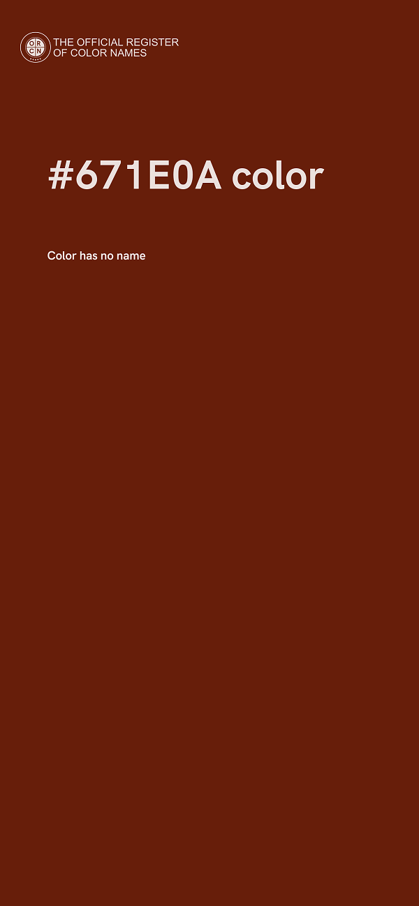 #671E0A color image