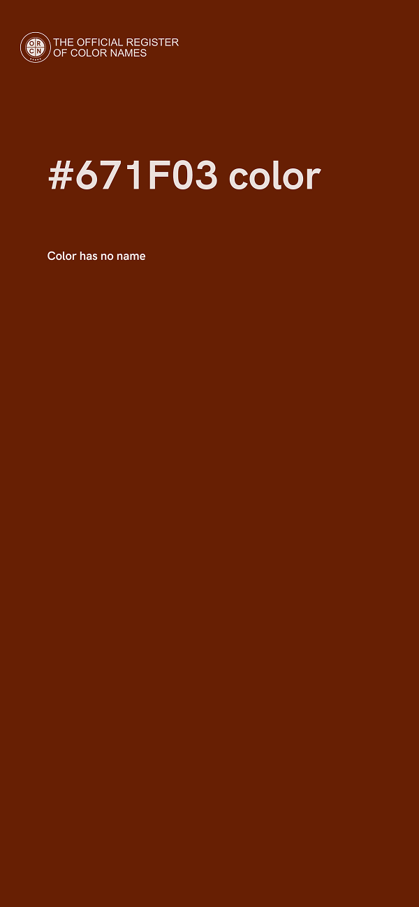 #671F03 color image