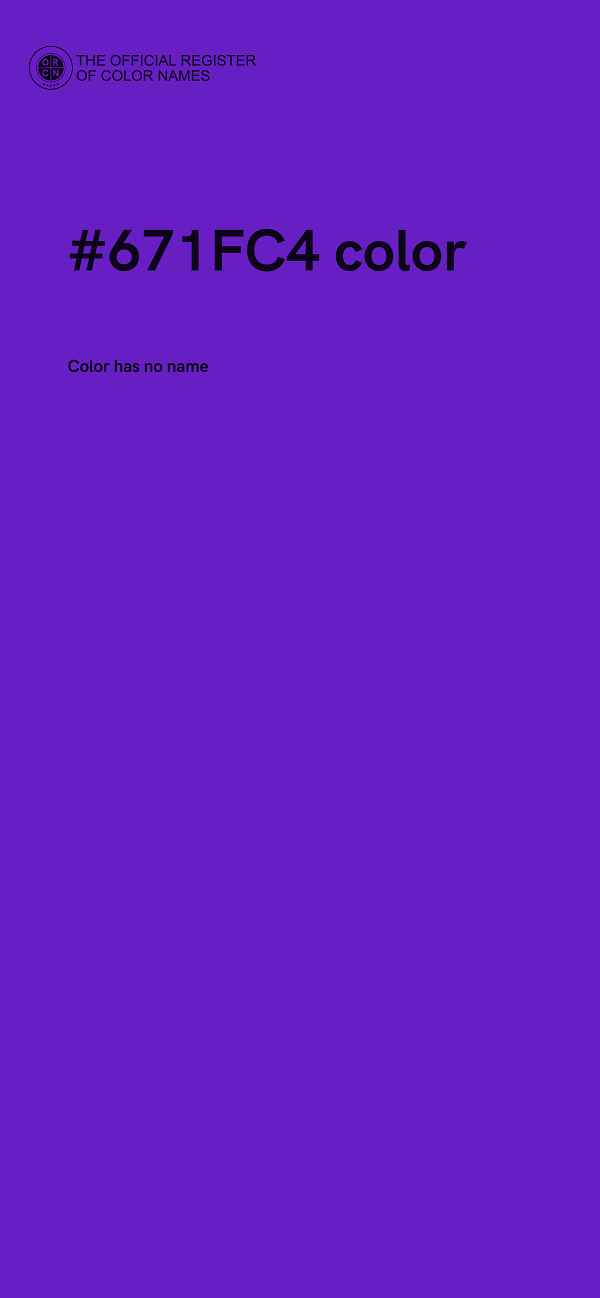 #671FC4 color image