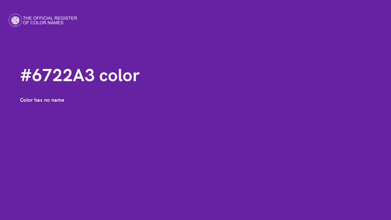 #6722A3 color image