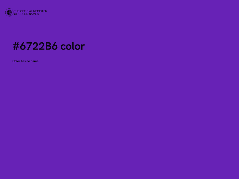 #6722B6 color image