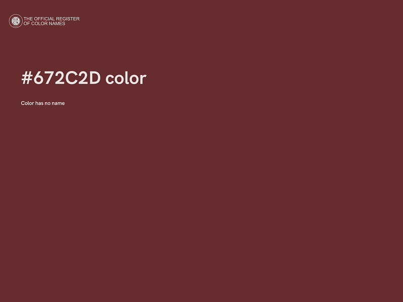 #672C2D color image