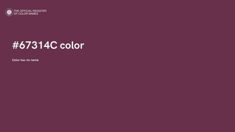 #67314C color image