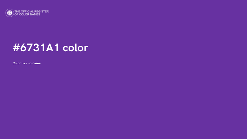 #6731A1 color image