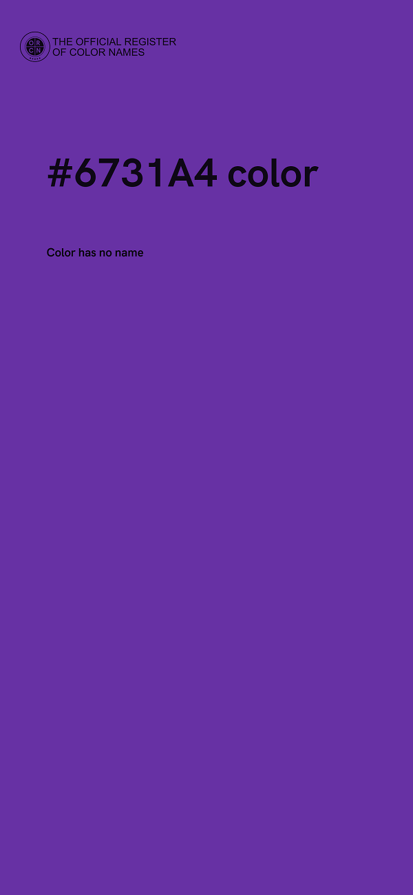 #6731A4 color image