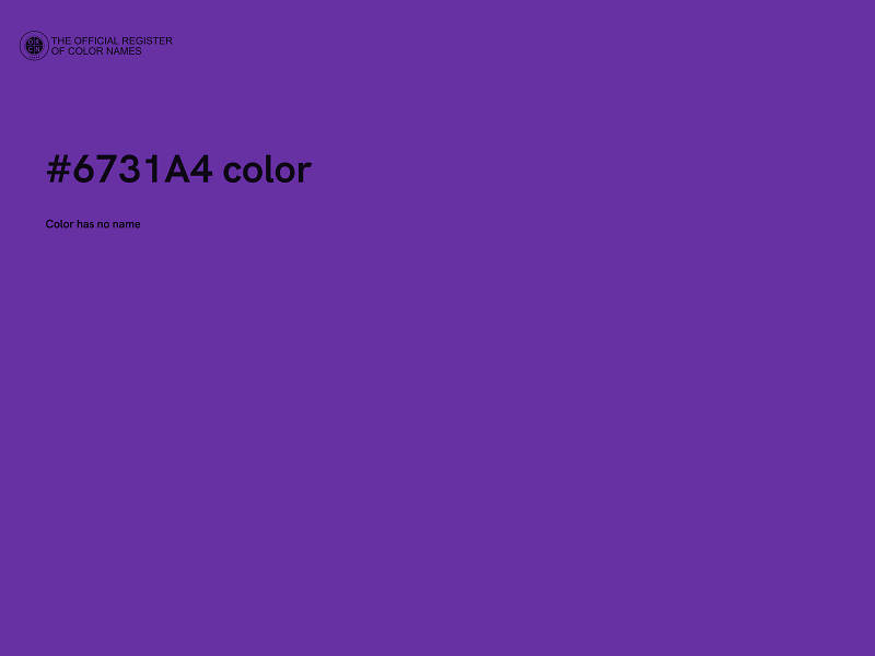 #6731A4 color image