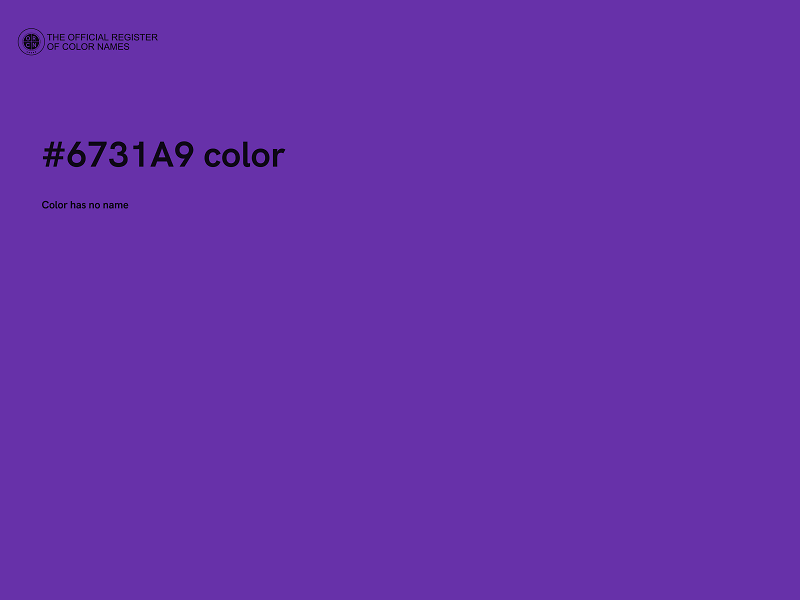 #6731A9 color image