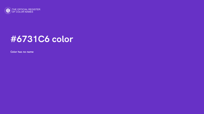 #6731C6 color image