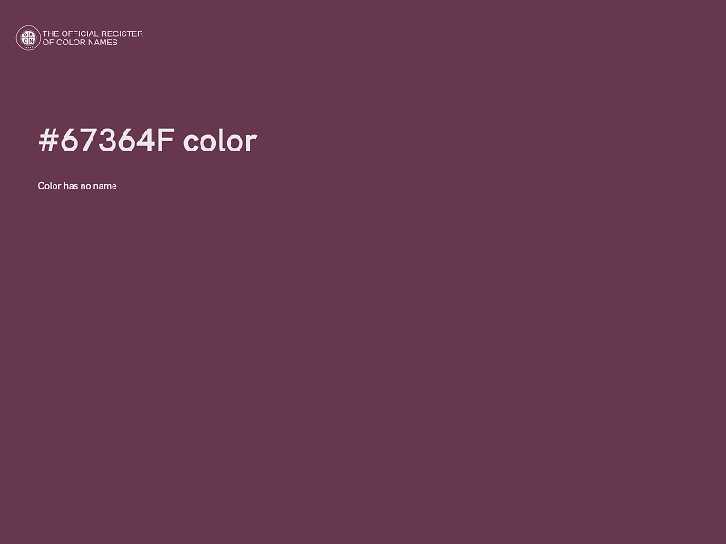 #67364F color image