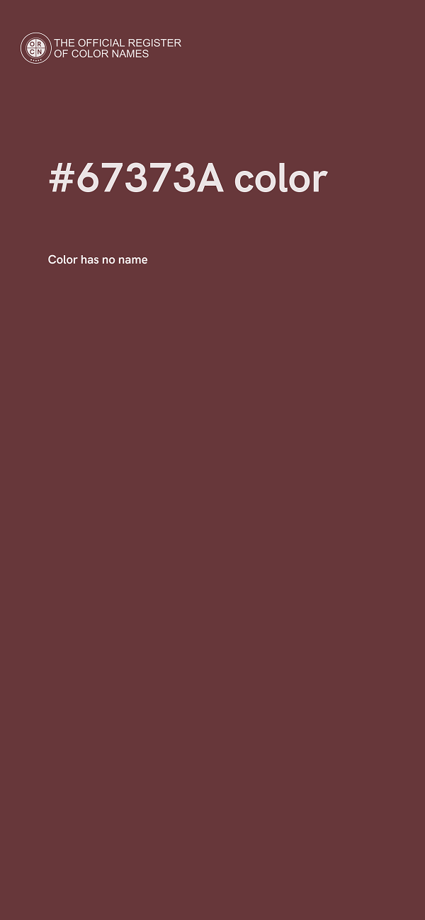 #67373A color image