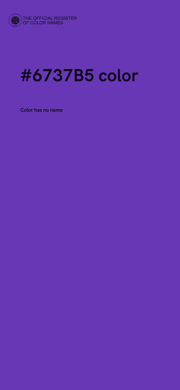 #6737B5 color image