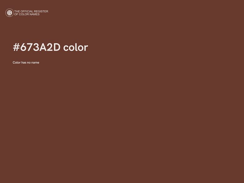 #673A2D color image