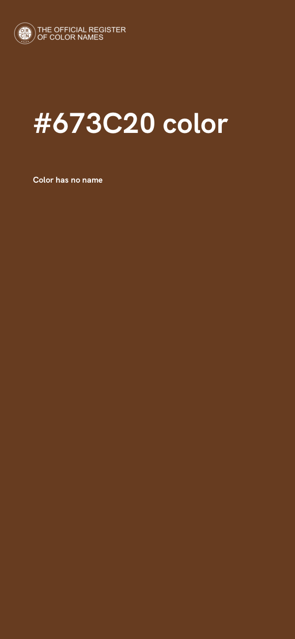 #673C20 color image
