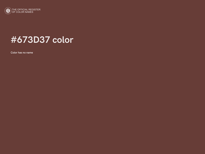 #673D37 color image