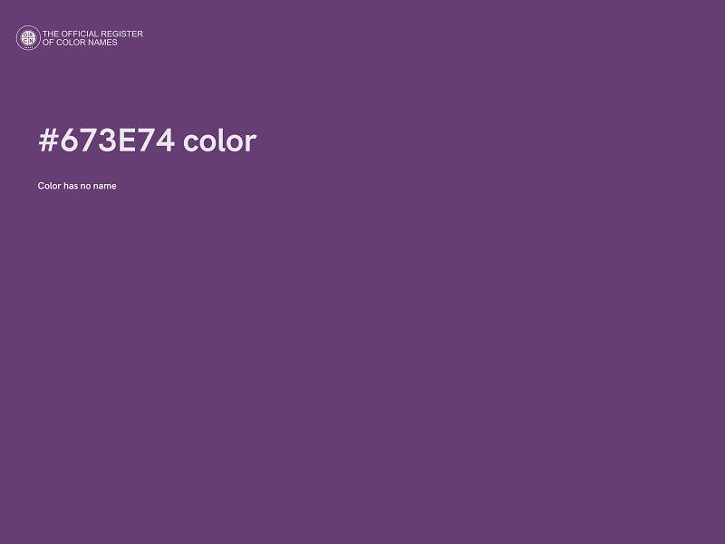 #673E74 color image