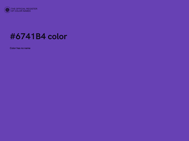 #6741B4 color image