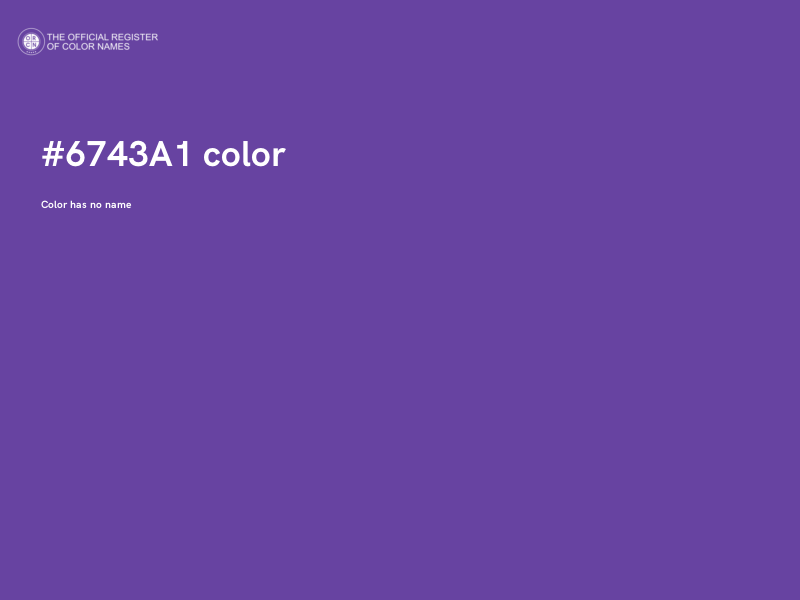 #6743A1 color image