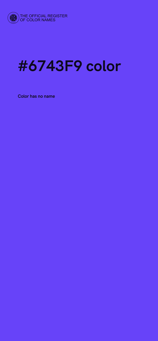#6743F9 color image