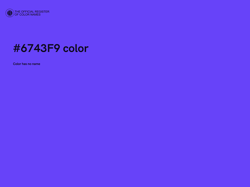 #6743F9 color image