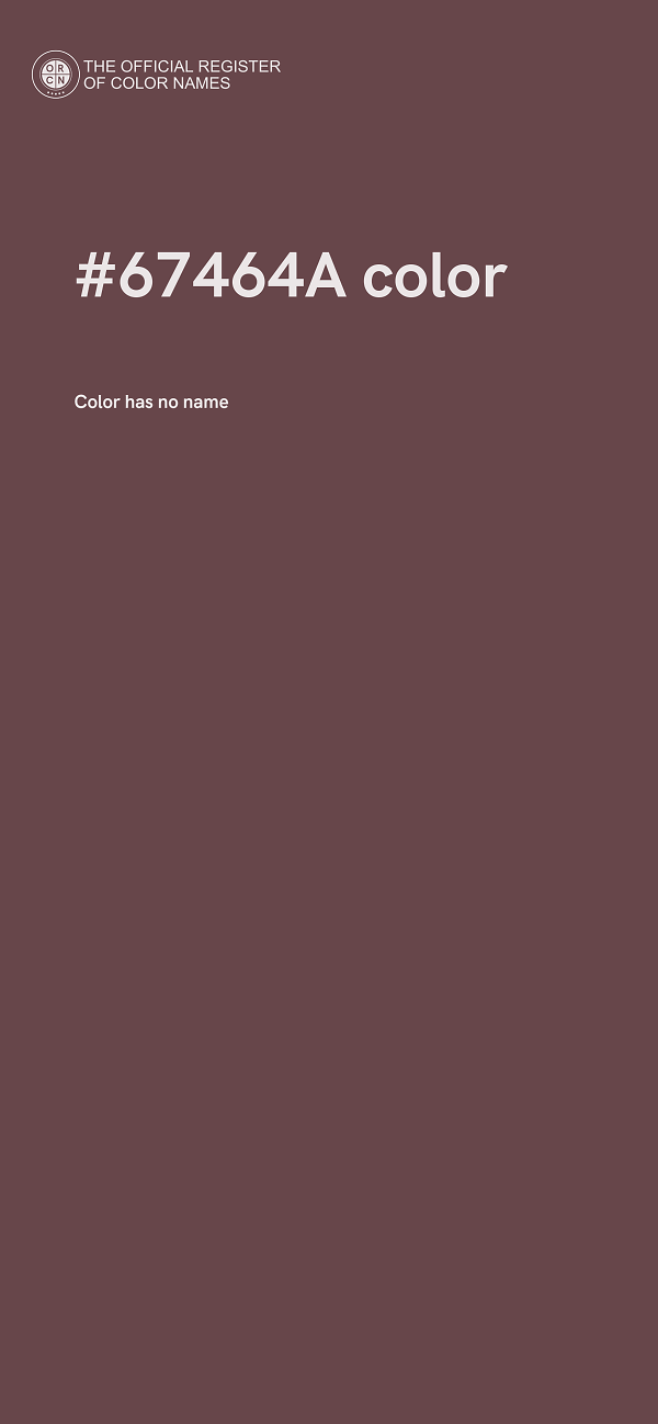 #67464A color image