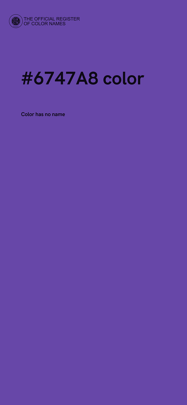 #6747A8 color image