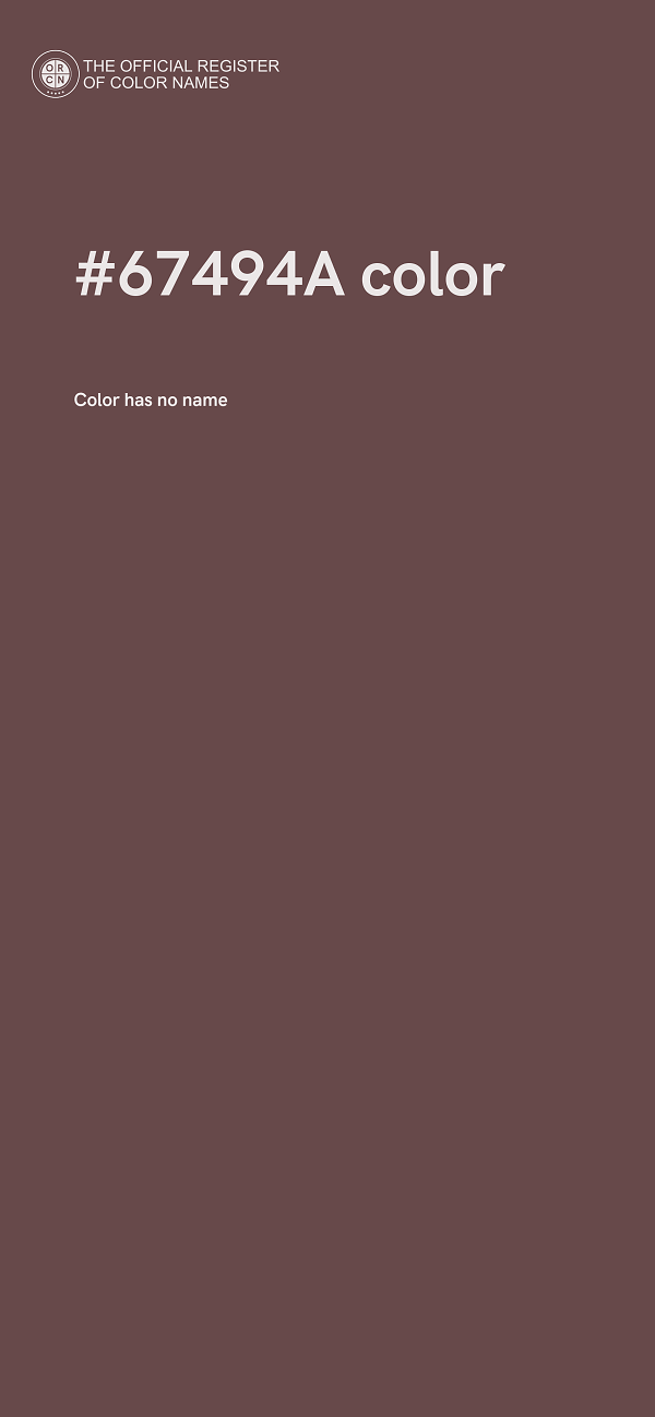 #67494A color image