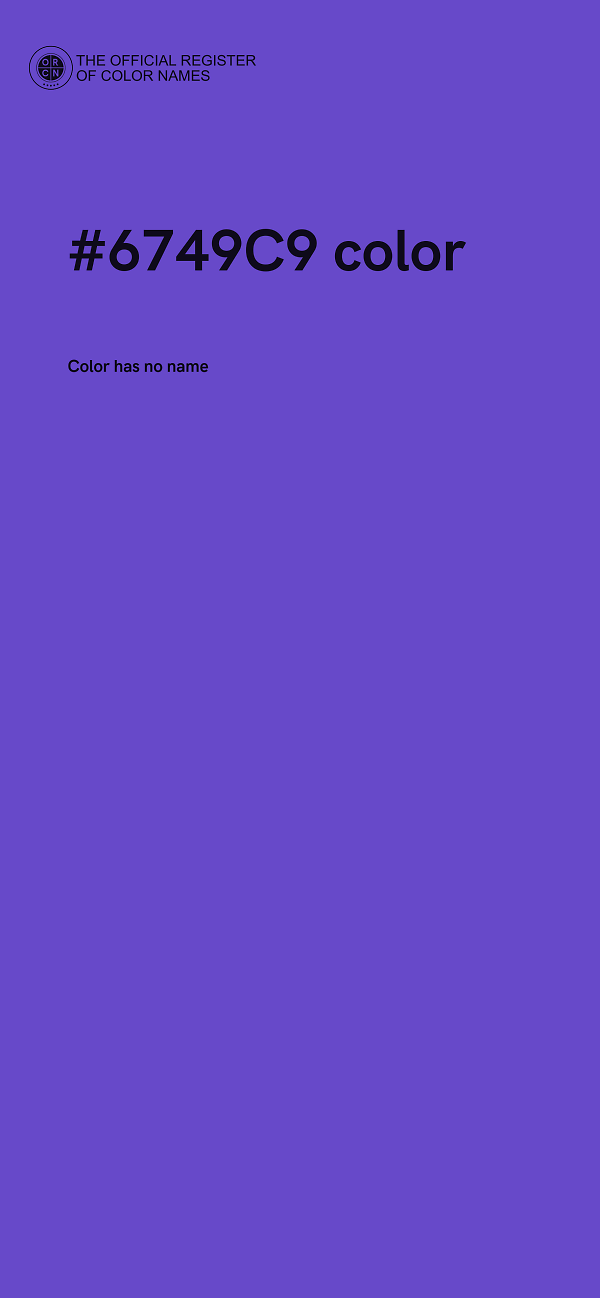 #6749C9 color image