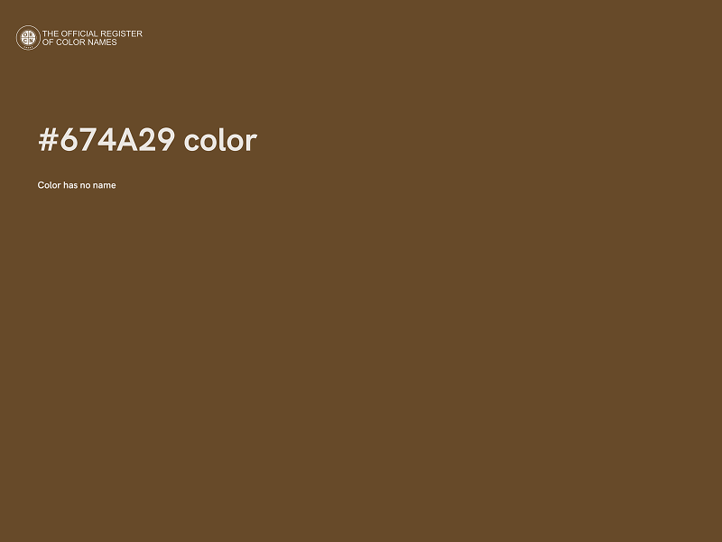 #674A29 color image