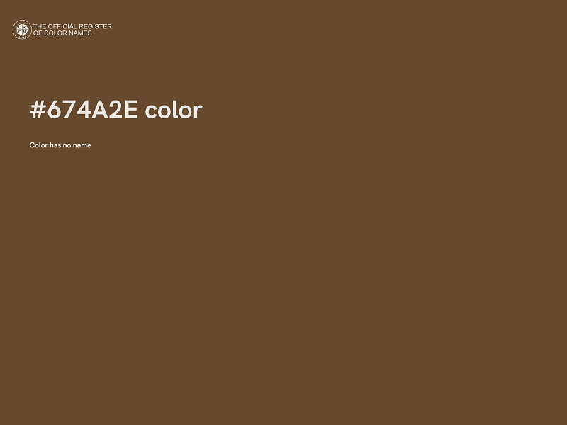 #674A2E color image