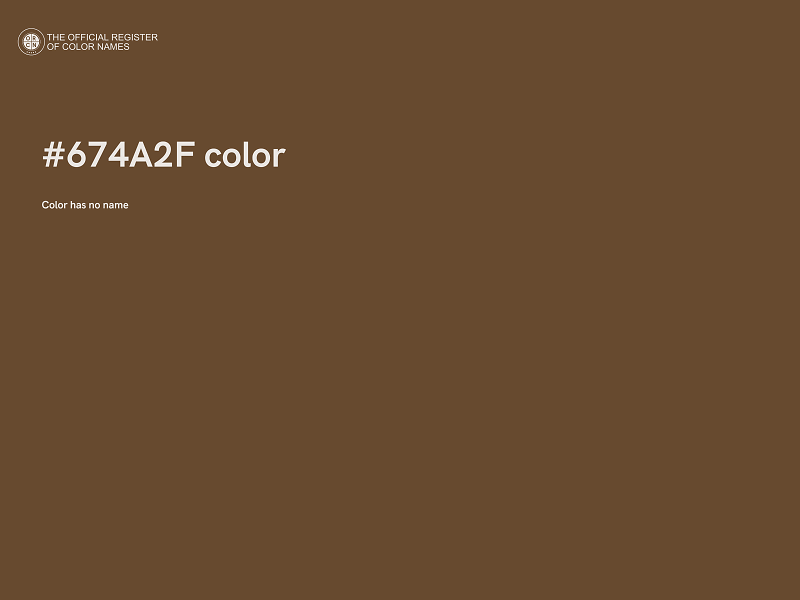 #674A2F color image