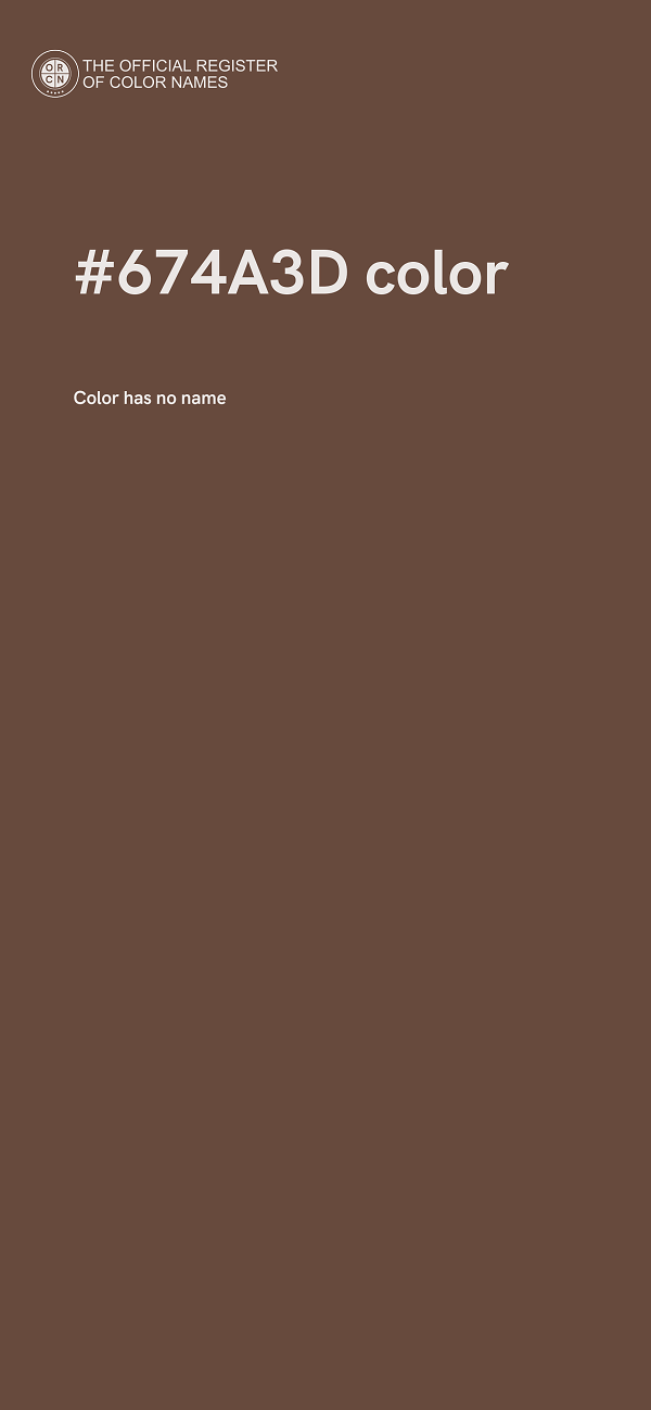 #674A3D color image