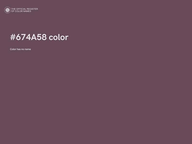 #674A58 color image