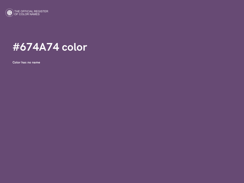 #674A74 color image