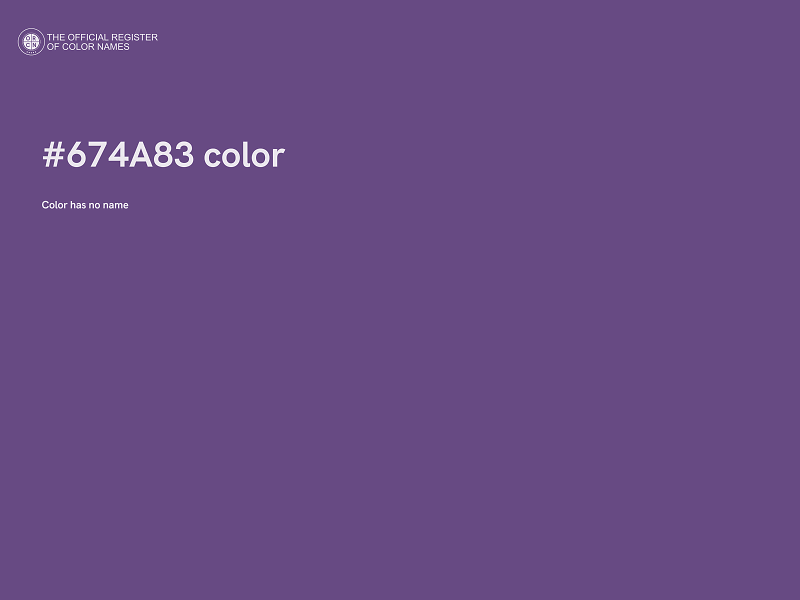 #674A83 color image