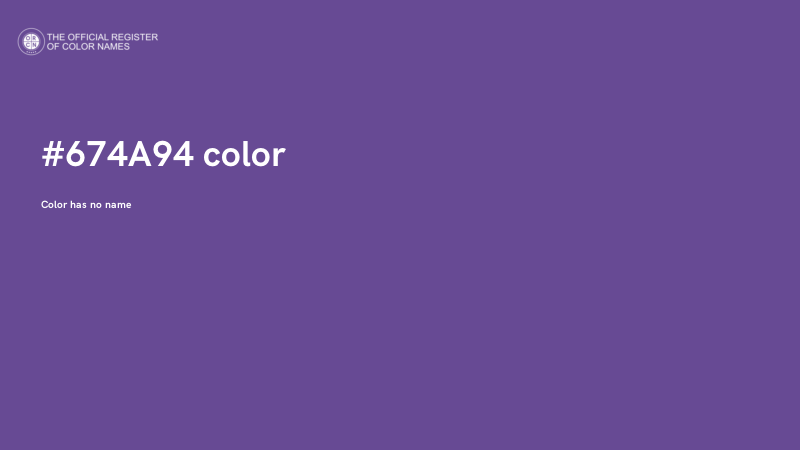 #674A94 color image
