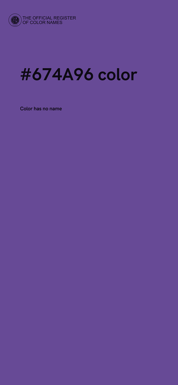 #674A96 color image