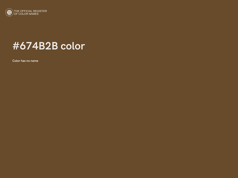 #674B2B color image