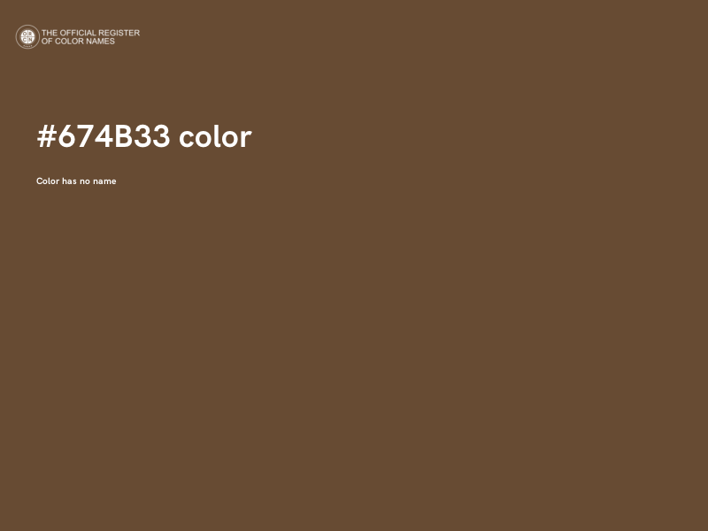 #674B33 color image