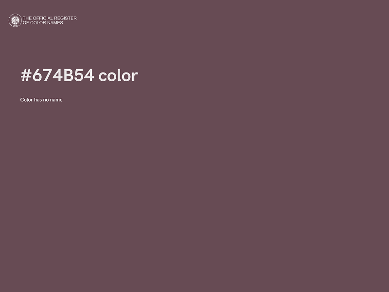 #674B54 color image