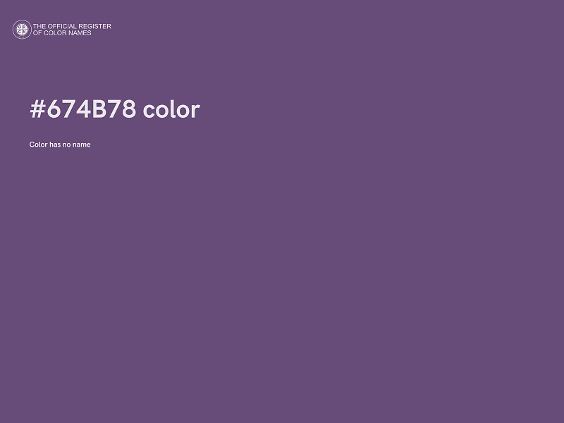 #674B78 color image