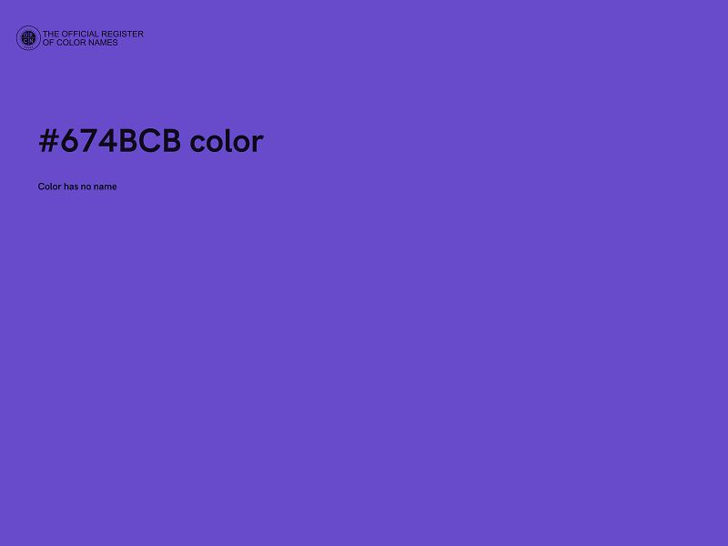 #674BCB color image