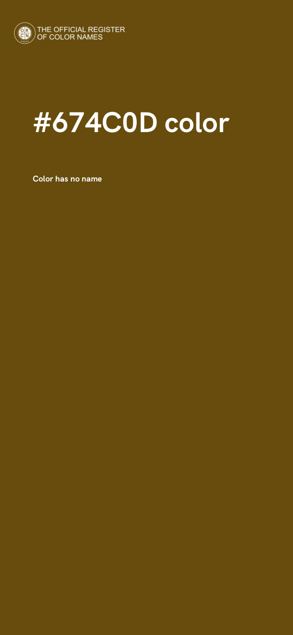 #674C0D color image