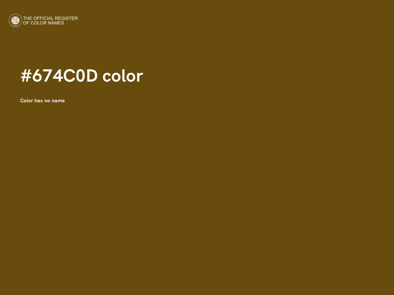 #674C0D color image