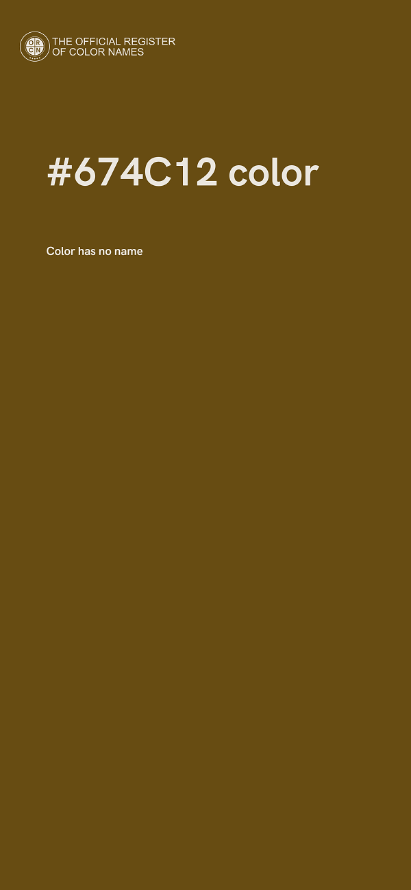 #674C12 color image